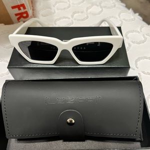 White eye cut sunglasses